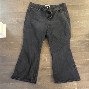 Women's Abercrombie Black High Rise Flared Jeans